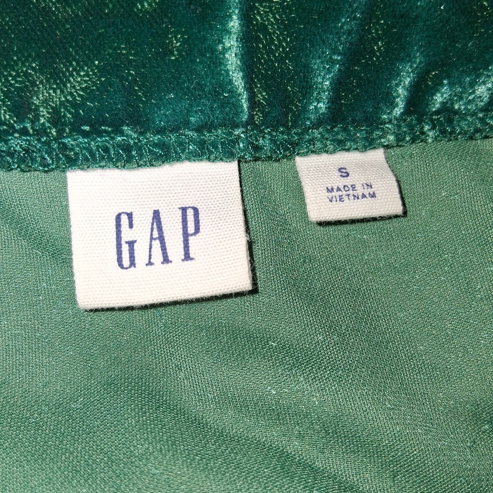 GAP Emerald Velvet Mini Dress Women Size S - Picture 9 of 16